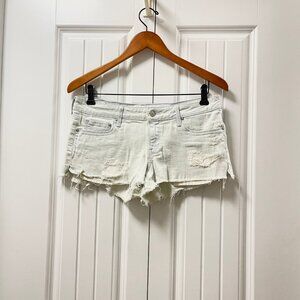 Aritzia Paradise Mine Bleached Denim Low-Rise Cutoff Shorts - US 28